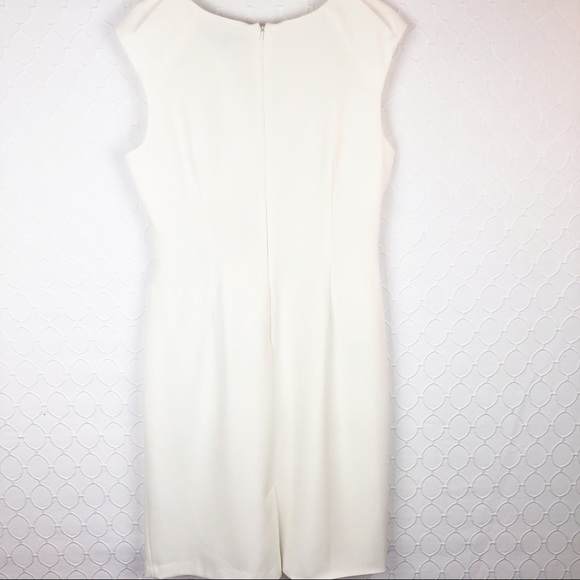 Saks Fifth Avenue Formal White Cocktail Dress 16 - Picture 5 of 6